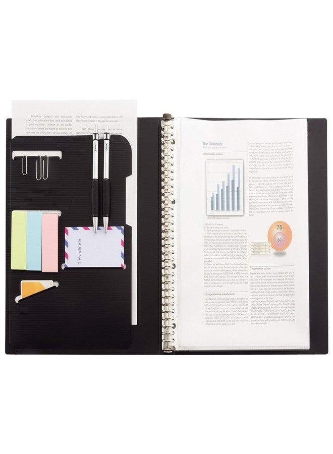 Lihit Lab N7520-22 File Clear Book, A4, 30 Holes, Interchangeable, 2 Type Pockets, Olive - Image 4