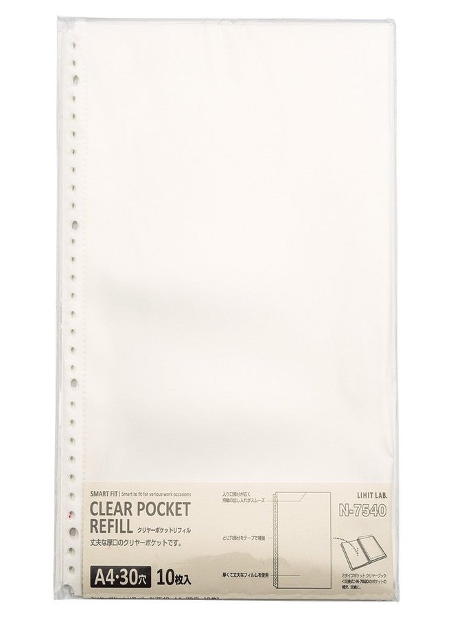 Lihit Lab N7520-22 File Clear Book, A4, 30 Holes, Interchangeable, 2 Type Pockets, Olive - Image 5
