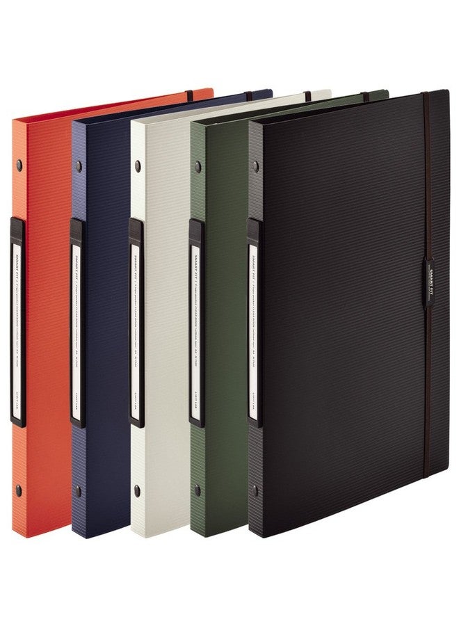 Lihit Lab N7520-22 File Clear Book, A4, 30 Holes, Interchangeable, 2 Type Pockets, Olive - Image 2