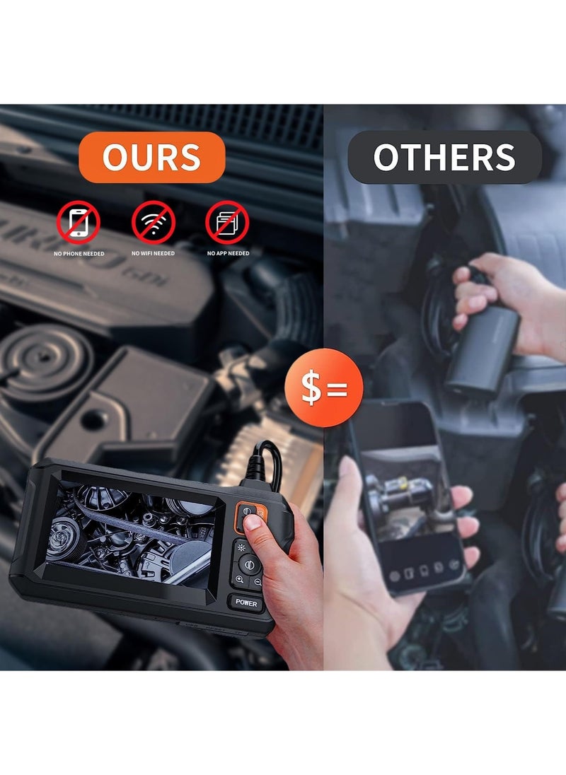 inskam - Borescope Camera with Light, 16.5ft/5M Flexible Industrial Endoscope Camera, IP67 Waterproof Endoscope, 1080P HD Inspection Camera, Auto Repair Plumbing House Auxiliary Inspection - Image 1