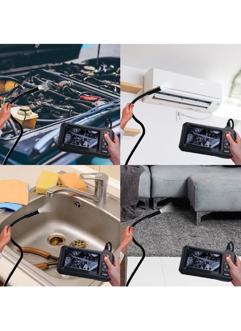 inskam - Borescope Camera with Light, 16.5ft/5M Flexible Industrial Endoscope Camera, IP67 Waterproof Endoscope, 1080P HD Inspection Camera, Auto Repair Plumbing House Auxiliary Inspection - Image 1