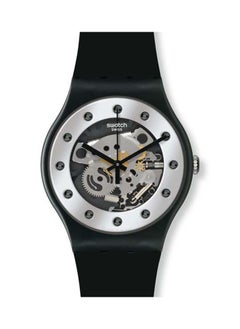 Swatch ساعة يد للجنسين مقاومة للماء بحركة كوارتز فضية لامعة - 40 مم  - Image 1