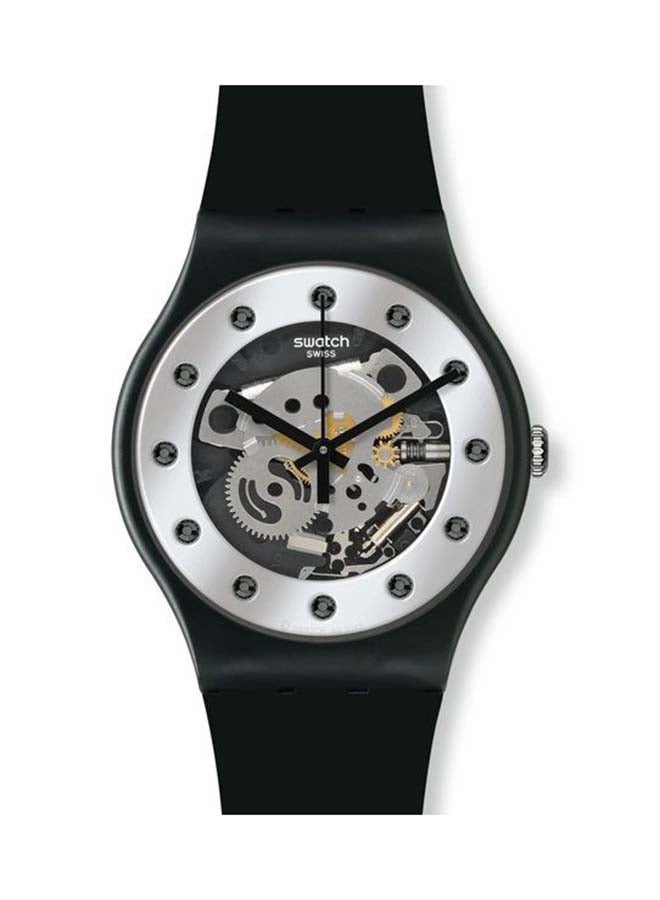 Swatch Unisex Silver Glam Quartz Movement Water Resistant Wrist Watch - 40 Mm - Image 1