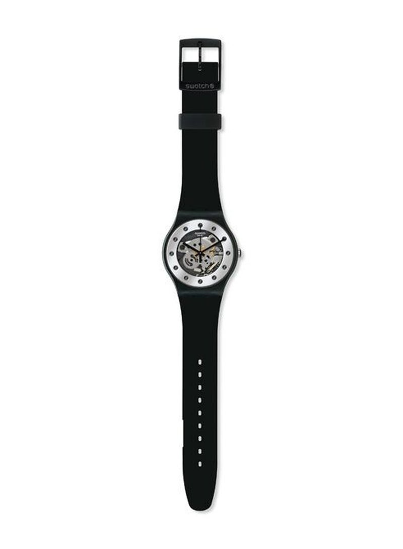 Swatch Unisex Silver Glam Quartz Movement Water Resistant Wrist Watch - 40 Mm - Image 2