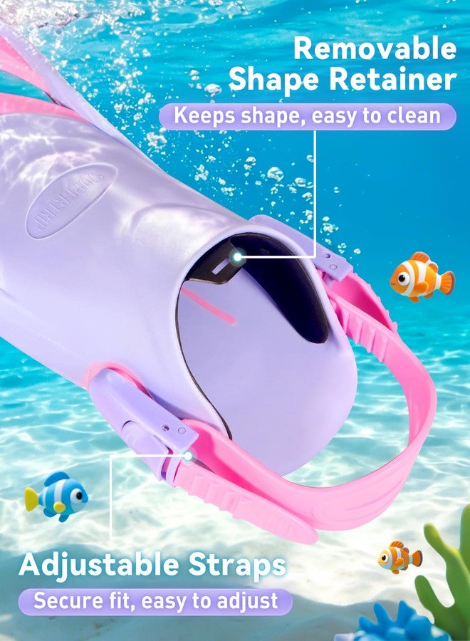 Supertrip Kids Swim Fins, Adjustable Snorkel Fins Travel Size Flippers for Swimming Snorkeling Diving for Children Youth Ages 6-14 - Image 3