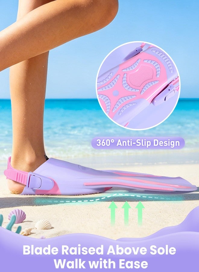 Supertrip Kids Swim Fins, Adjustable Snorkel Fins Travel Size Flippers for Swimming Snorkeling Diving for Children Youth Ages 6-14 - Image 4
