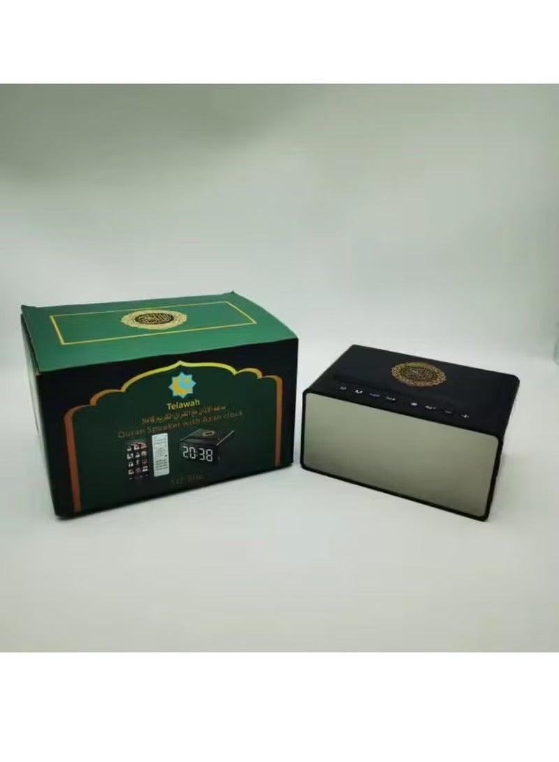 TIGER SQ-808 Quran Speaker with Azan Alarm Clock & Bluetooth – Islamic LED Display Bedside Clock with Full Quran, 8GB Storage, Radio, USB Port, App Control & Powerful Battery Backup – Prayer Time Reminder, Quran Audio & Multifunctional Islamic Gift  - Image 5
