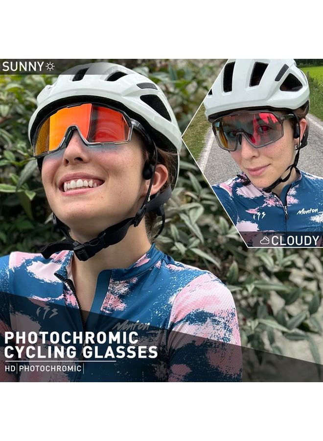 KAPVOE Photochromic Cycling Glasses Lightweight TR90 Frame Adjustable Nose Pads HD Lens Color 01 - Image 3