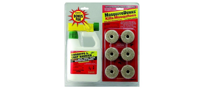 Summit Mosquito Dunks and Mosquito and Gnat Barrier Combo Pack, Natural