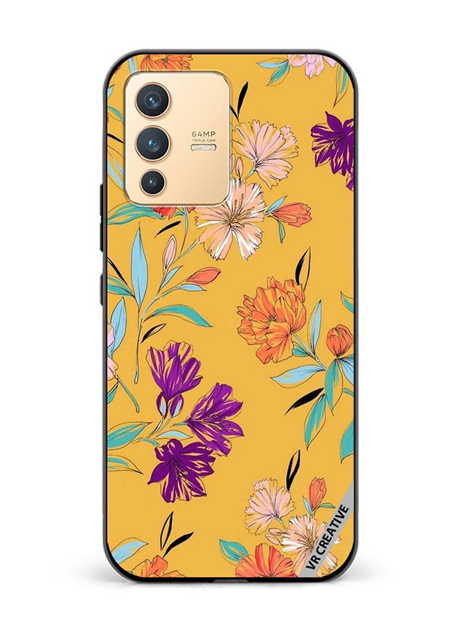 VR CREATIVE Protective Case Cover For Vivo V23 5G Flower Design Multicolour - Image 1