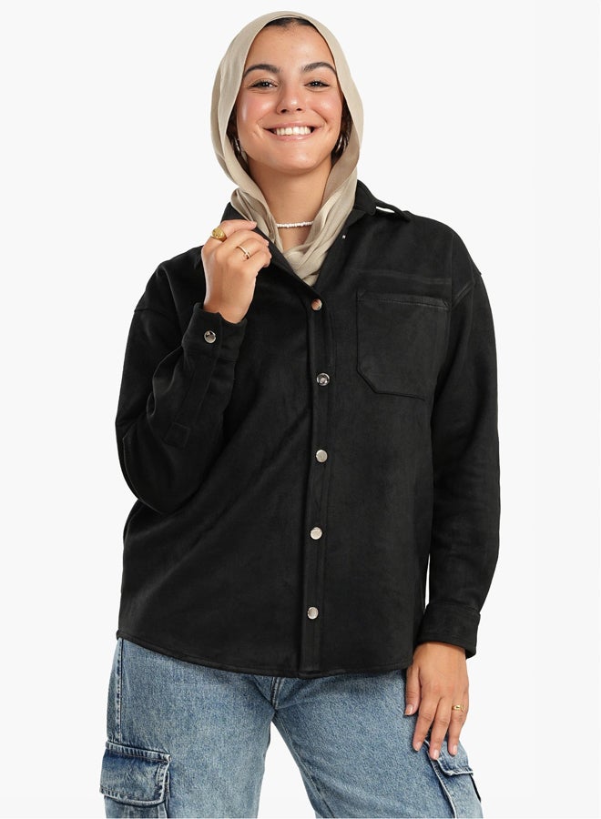 Clue Snap Closure Lounge Shirt - Image 1