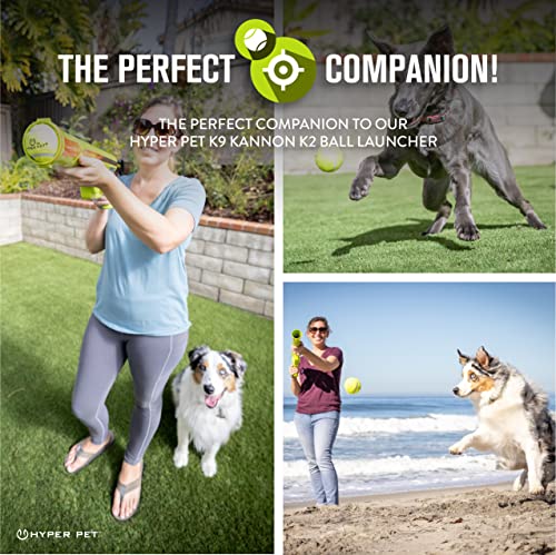 Hyper Pet Tennis Balls for Dogs (Safe Dog Ball, Tennis Balls for Exercise & Training) Interactive Toys work with Hyper Pet K9 Kannon K2 Dog Ball Launcher - 4 Pack 2.5" Green - Image 5