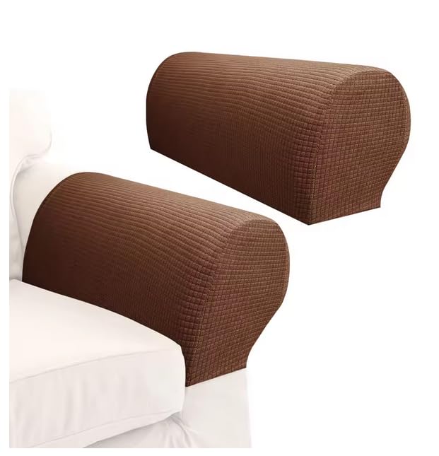 Yogsey Yogsey Arm Rest Covers Set Pack of 4 Stretch Armchair Arm Covers Soft Polyester Arm Caps Non Slip Furniture Protector for Chair Sofa Couch 