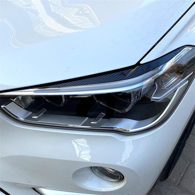 QASULER Glossy Car Headlight Eyebrow Trim for BMW X1 - Image 5