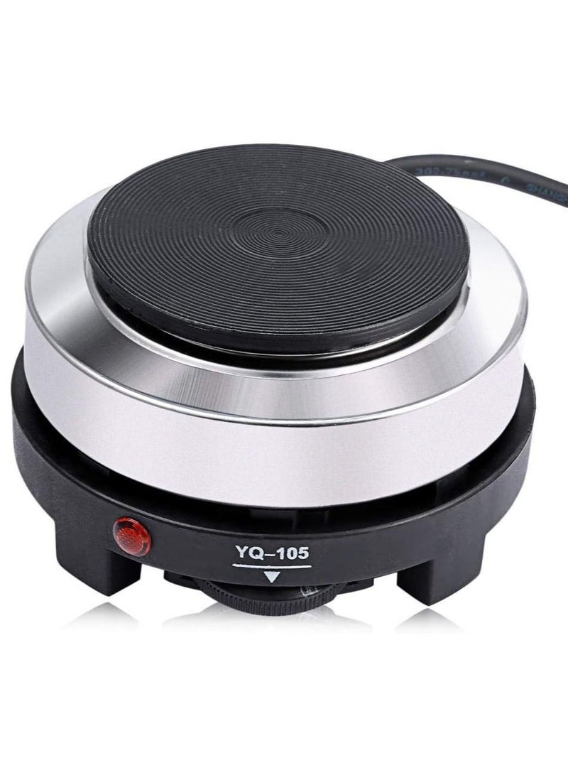 DubaiGallery Small Hot Plate, Portable Single Buffet Electric Burner, Countertop Stove Infrared Burner, Stainless Steel 500 Watts Plate for Cooking - Image 1