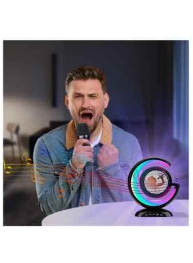 ELTRAZONE 110 Karaoke Machine with Two Wireless Microphones Portable Bluetooths Speaker for Home Karaoke Birthday Party with Microfone Mic and Colorful LED  - Image 3