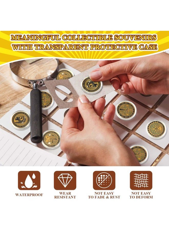 Ecation 60 Pcs Military Challenge Coins Veteran Coins Thank You for Your Service Coins Double Sided Engraving Military Appreciation Gifts Coins for Men Women Veterans Presents (Black and Gold,Cross) - Image 5