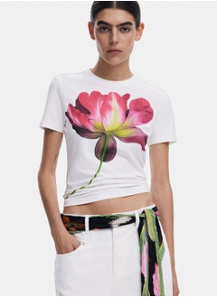 DESIGUAL Large flower T-shirt  - Image 5
