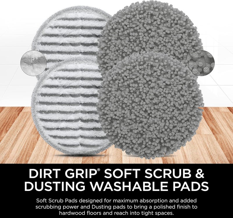 Shark , Grey XKITP7000D Soft 2 Steam & Scrub Dirt Grip Dusting Washable Pads - Image 2