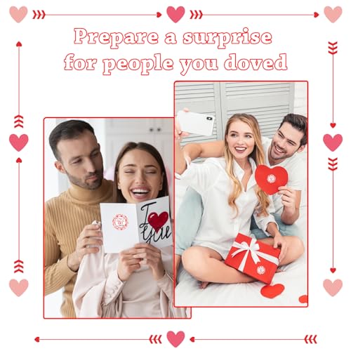 JUESMOS Happy Valentine's Day Stickers Valentine's Day Gift Tags Stickers 1.5" Valentine to from Labels Heart Sticker for Envelopes Seal Boxes Cards Valentines Party Favor Decorations - Image 3
