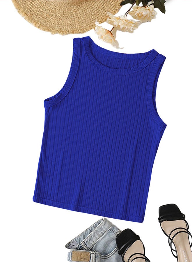 Nileton Ribbed Knit Top Crew Neck  - Rib Knit - Cotton  - Image 1