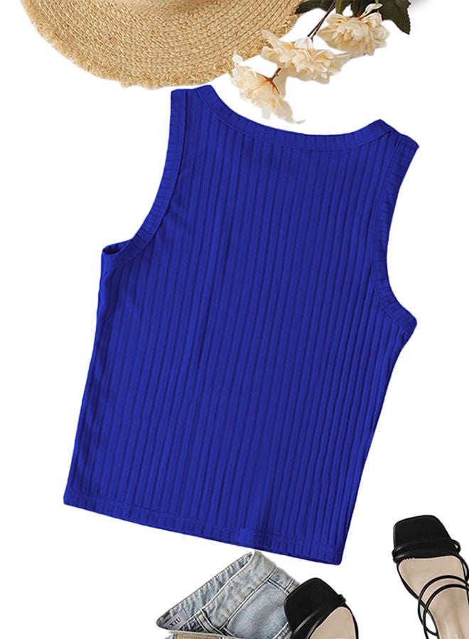 Nileton Ribbed Knit Top Crew Neck  - Rib Knit - Cotton  - Image 2