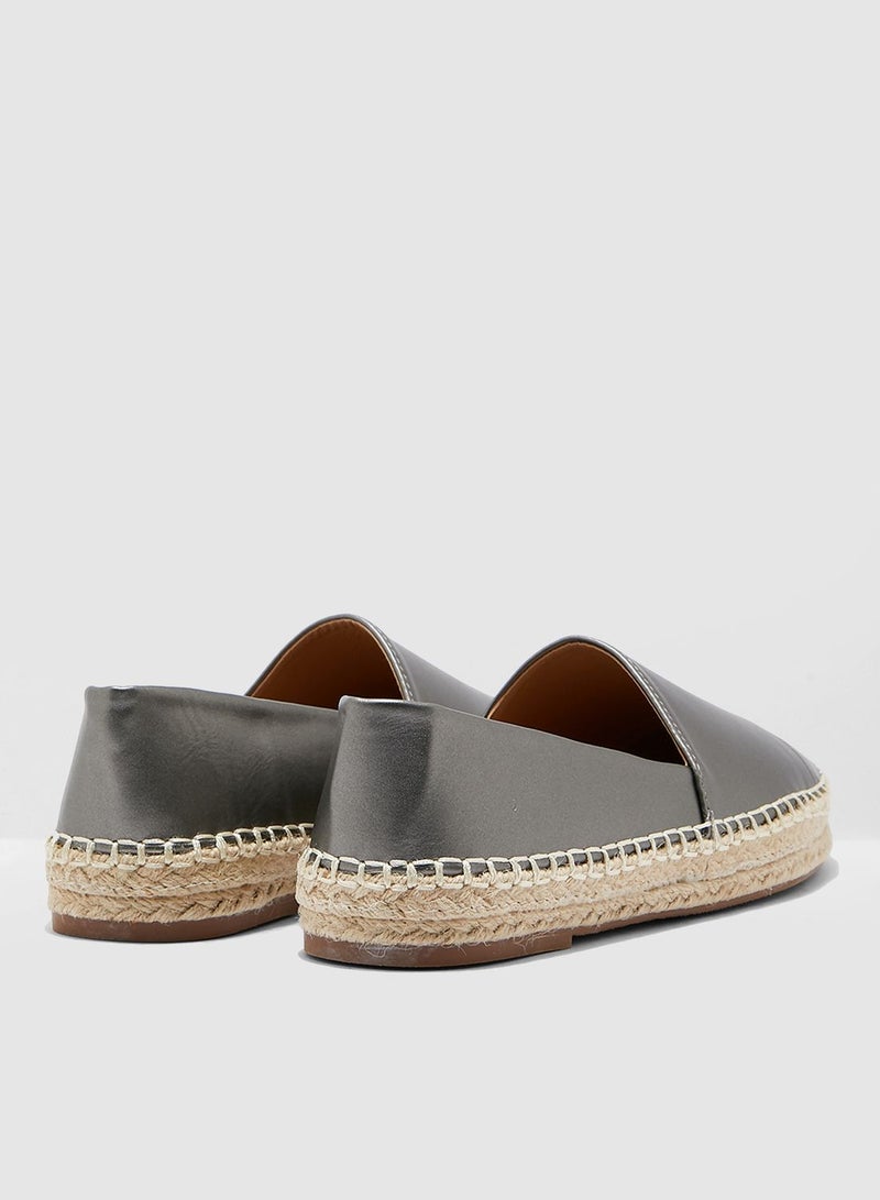 ELLA Espadrilles In Metallic - Image 3