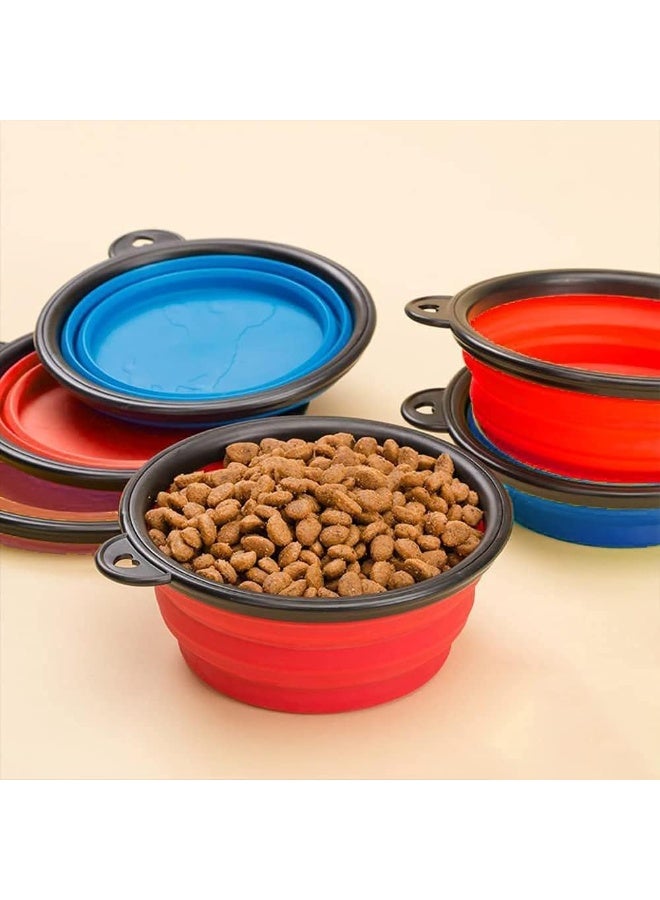 Mumoo Bear, Portable Collapsible Silicone Pet Dog Food Water Travel Bowl, Assorted, 2Pcs/Set - Image 2