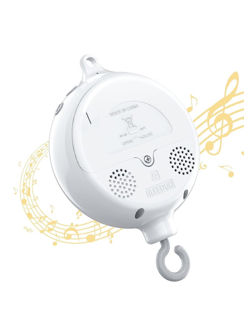 Gonice Baby Music Box Rotator, Crib Replacement Mobile Motor Rotation Universal Crib Hanging Music Box, 12 Lullabies Battery Powered Bed Bell for Home Nursery Baby Sleep - Image 1