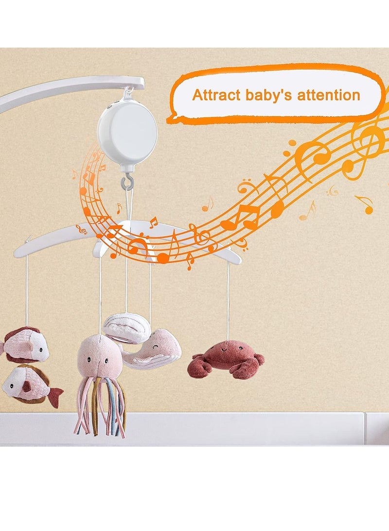 Gonice Baby Music Box Rotator, Crib Replacement Mobile Motor Rotation Universal Crib Hanging Music Box, 12 Lullabies Battery Powered Bed Bell for Home Nursery Baby Sleep - Image 3