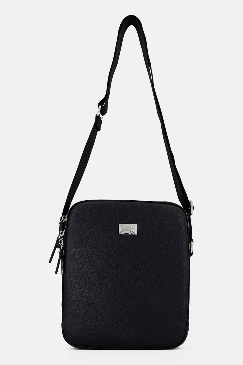 CERRUTI 1881 Men Brand Logo Crossbody Bag, Black  - Image 1