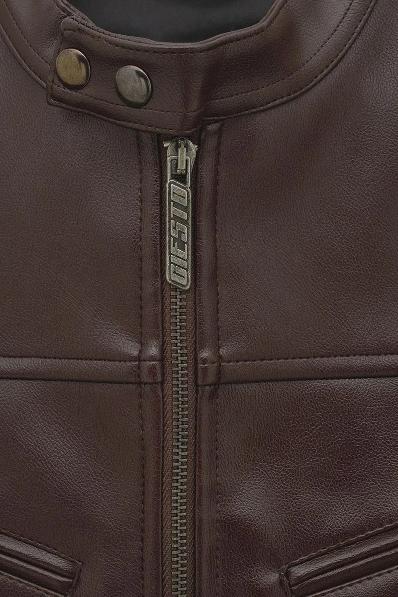 Giesto Dark Mocha Brown GIESTO Men's Tailored Waistcoat for Men | Best Price UAE
