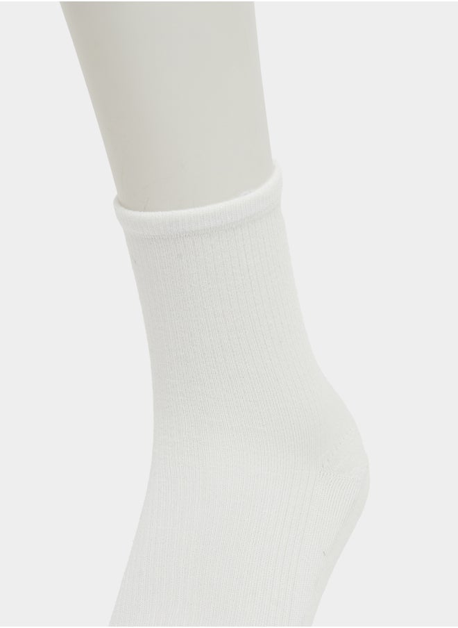 Set of 3 - Plain Crew Socks