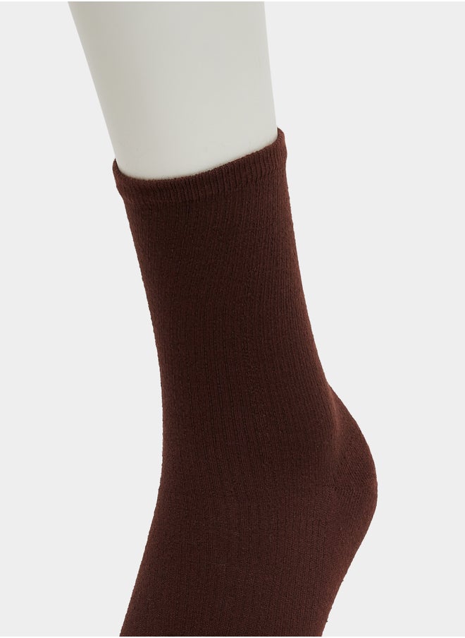 Set of 3 - Plain Crew Socks