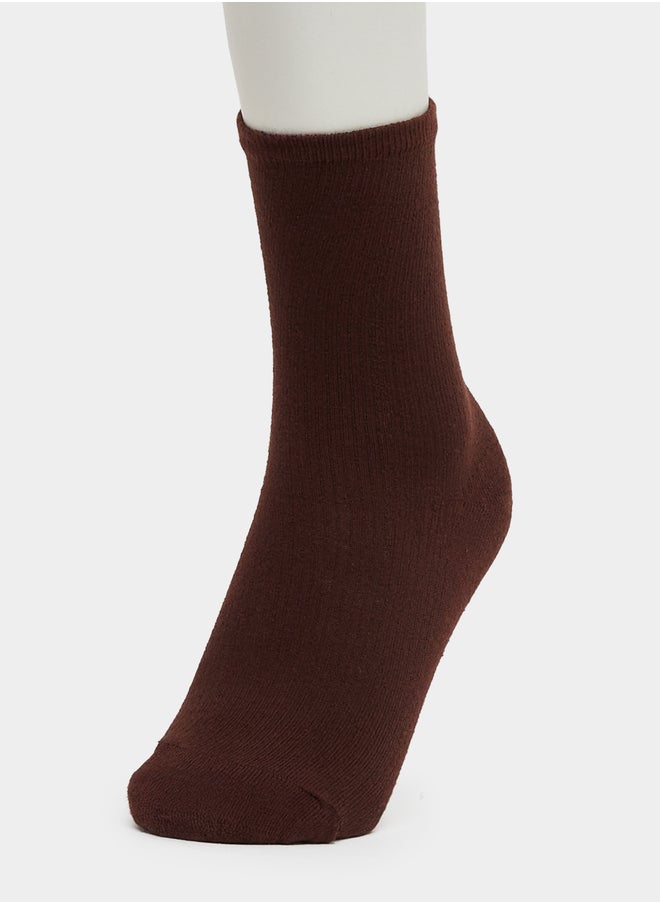 Set of 3 - Plain Crew Socks