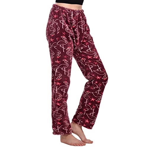 CIERGE Women's Woolen Printed Pyjama/Pajama Trackpant Loungewer (Wine Animal, Wool) - Image 3