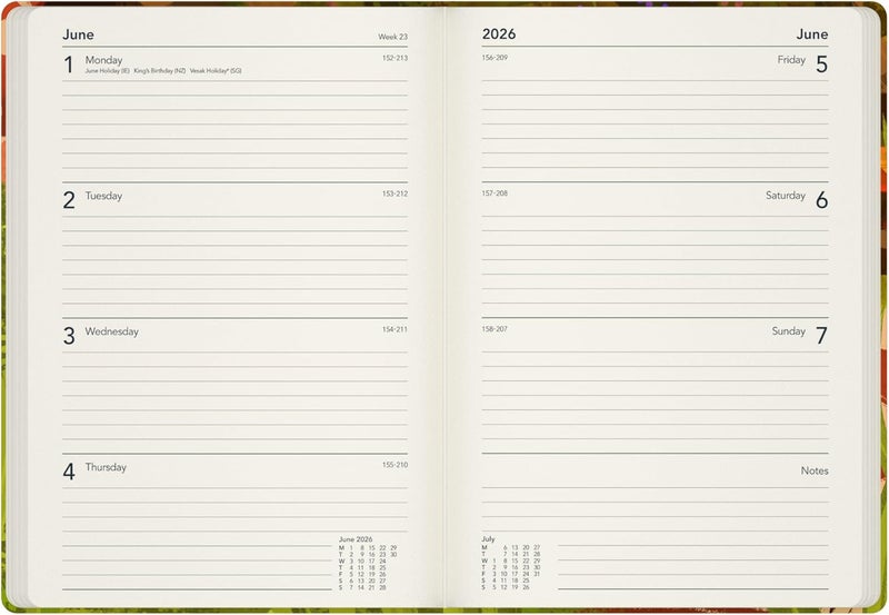 Collins - Bella Ramsay Cat - 2026 12 Month Calendar Year Planner, Week-To-View Diary, A5 Hard Cover - Tree (E-CA153.TC-26) - Image 4