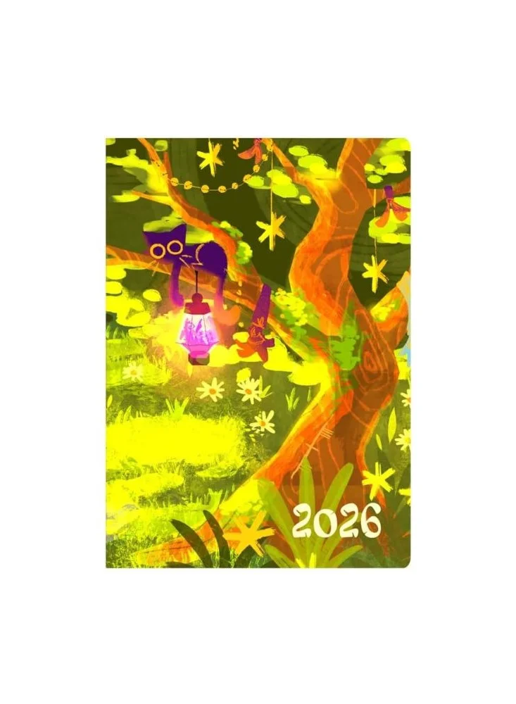 Collins Collins - Bella Ramsay Cat - 2026 12 Month Calendar Year Planner, Week-To-View Diary, A5 Hard Cover - Tree (E-CA153.TC-26)