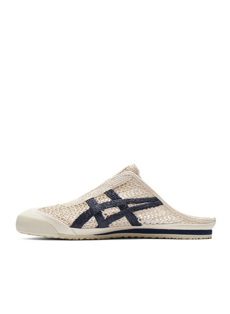 أونيتسوكا تايجر Sabot Slip-On Athlesiure Sandals بيج / كريم مع الأزرق البحري للرجال / النساء / الطلاب - Image 1