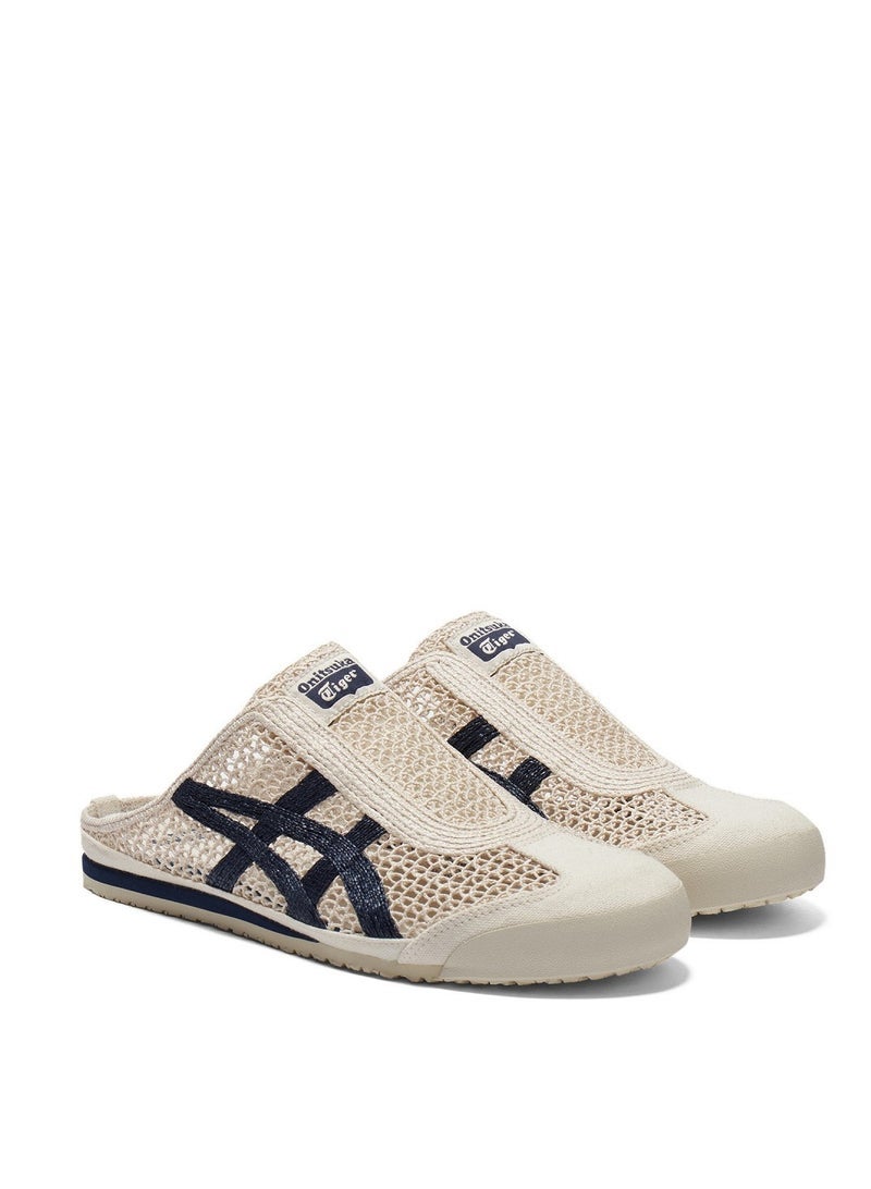 أونيتسوكا تايجر Sabot Slip-On Athlesiure Sandals بيج / كريم مع الأزرق البحري للرجال / النساء / الطلاب - Image 2