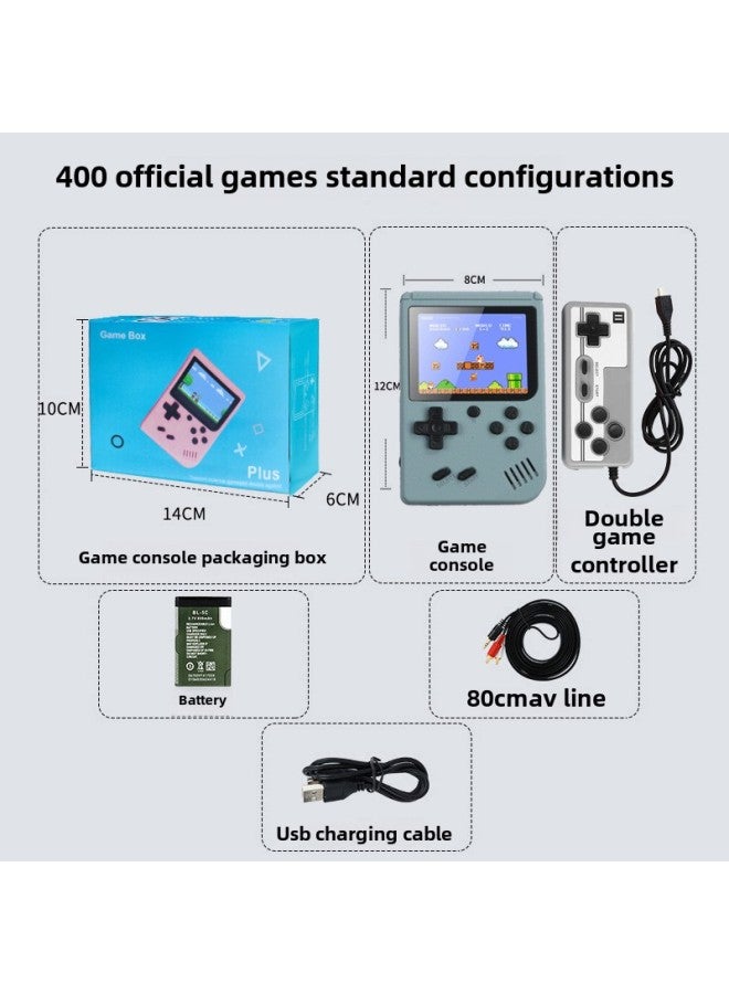 SUP Handheld Game Console Nostalgic Classic Game Console Handheld PSP Double Play Home TV Game Console-Model:Macaron Doubles Gray - Image 1