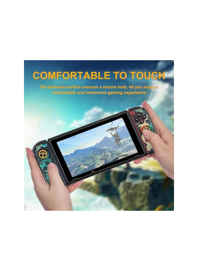 Green Tiger Switch Thumb Grip Caps, 4 Pcs Silicone Joystick Grips Button Covers, Sweat Resistant Thumb Grip Caps, Joystick Cap for Switch, Switch Oled, Switch Lite Limited Edition - Image 3