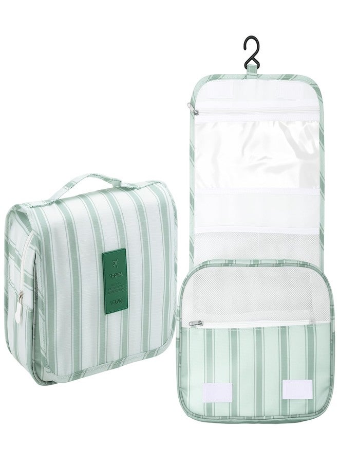 Pengxiaomei Toiletry Bag for Women, Waterproof Hanging Cosmetic Bag Portable Makeup Pouch Multifunction Handle Travel Toiletry Bag for Teen Girl Gifts (Sage Green) - Image 1