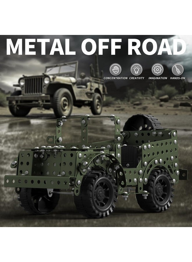 LOCOMOTO Locomoto Metal Model Car Kits - 392 Pcs Erector Set Toys for Ages 6-13, STEM Projects for Kids Ages 8-12 14 and Up, Assembly Educational Building Toys, Birthday Gifts for Elder Boys Girls and Adults  - Image 2