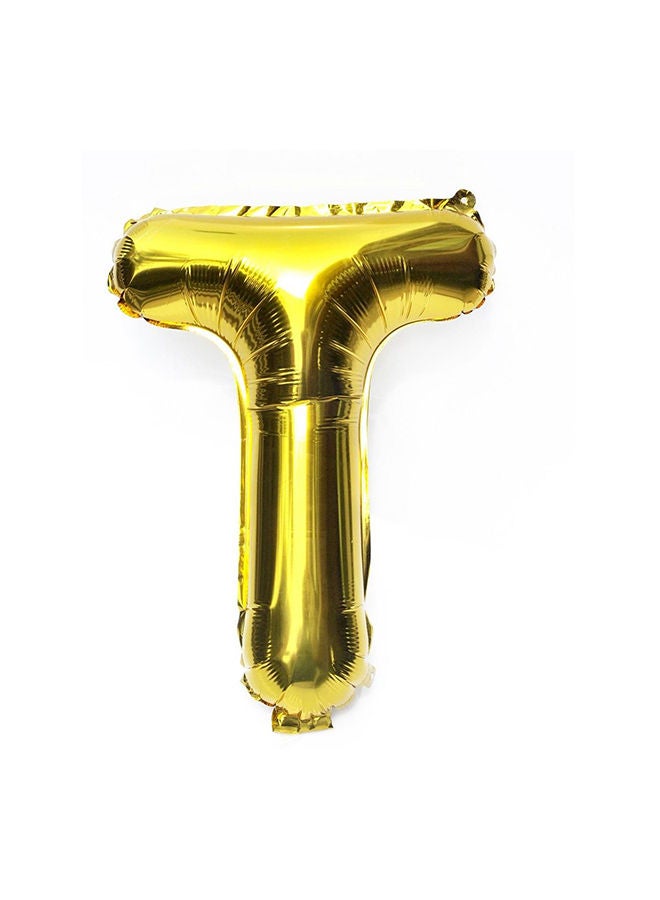 NIBEMINENT Letter T Shaped Party Decorative Foil Balloon 16inch
