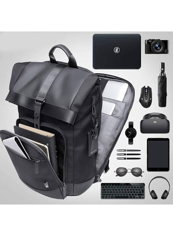 بانجي حقيبة ظهر لابتوب للأعمال مقاومة للماء Bange G66، أسود - Image 5