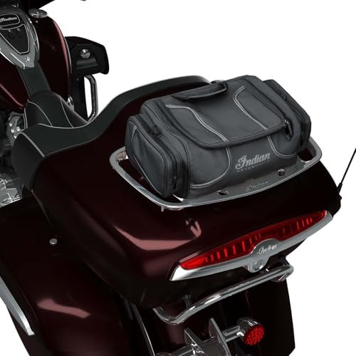 Indian Motorcycle Spirit Lake Rack Bag, Black, Specific for Chief, Challenger, Chieftain, Roadmaster, Roadmaster Dark Horse, Springfield Dark Horse, and More, Genuine OEM Part 2889145-VBA - Image 2