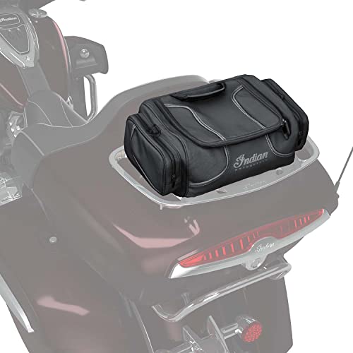 Indian Motorcycle Spirit Lake Rack Bag, Black, Specific for Chief, Challenger, Chieftain, Roadmaster, Roadmaster Dark Horse, Springfield Dark Horse, and More, Genuine OEM Part 2889145-VBA - Image 3