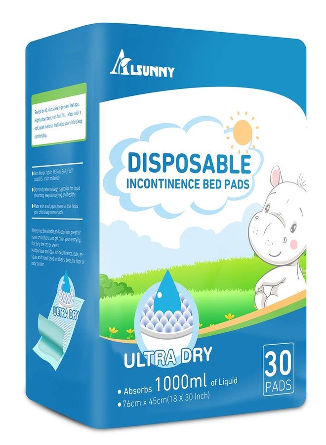 Alsunny فوط صحية للاستخدام مرة واحدة من ألسوني، فائقة الامتصاص، للأطفال أو الحيوانات الأليفة (18 × 30 بوصة)، 30 فوطة/عبوة - Image 3