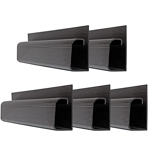 SimpleCord Cable Management Kit - 5-Pack 16-Inch J Channel Wire Organizers for Cords - Easy to Install Cord Hider Kit for Desk, Office, and Kitchen Use - Cable Management Under Desk by Simple Cord (Black) - Image 1